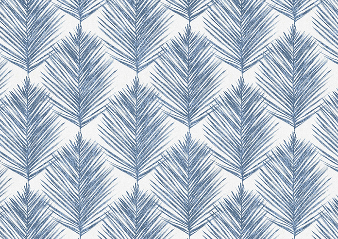 Gentle Palm, Navy - Roman Blind - Image 7